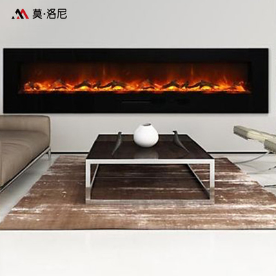 238cm Wall Mount Electric Fireplace Higher Heat Temperature Cold Orange Fire